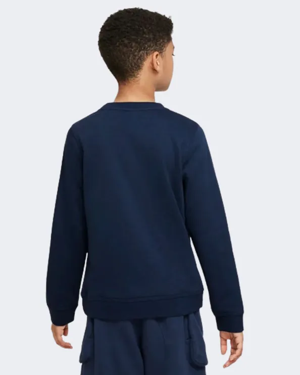 Nike Sportswear Boys Lifestyle Sweatshirt Navy Dx2296-410