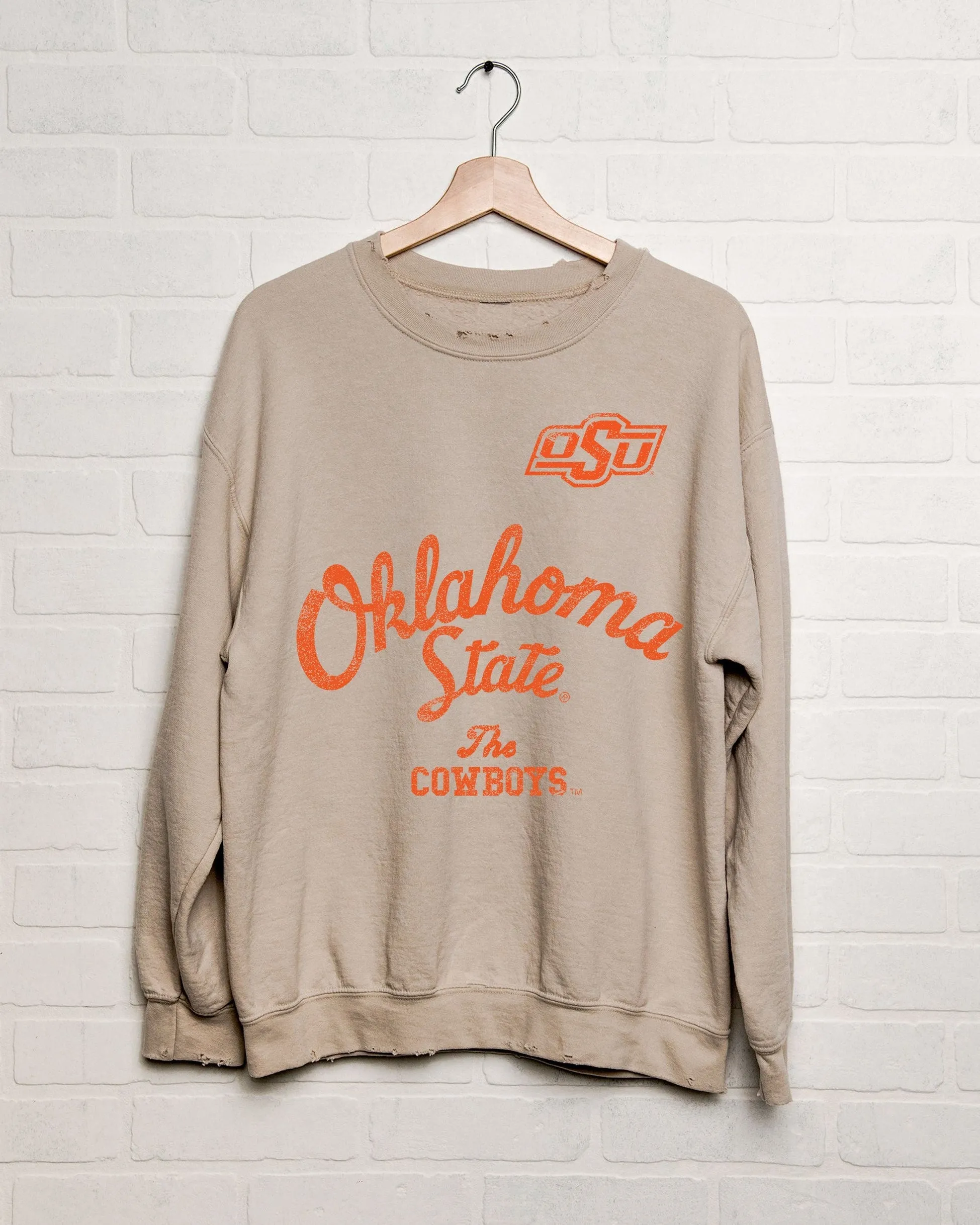 OSU Cowboys Quality Sand Thrifted Sweatshirt