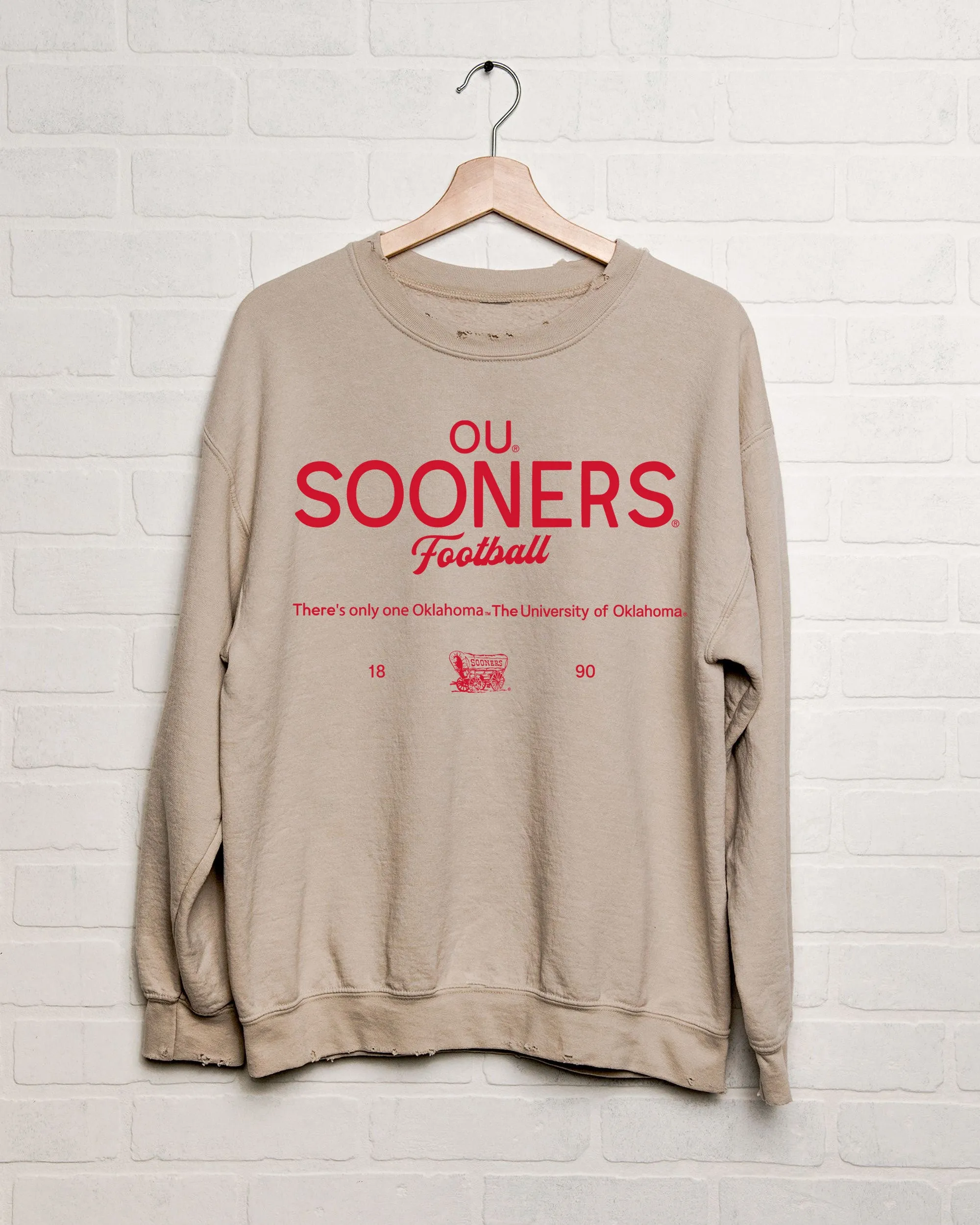 OU Sooners Shot Off Sand Thrifted Sweatshirt