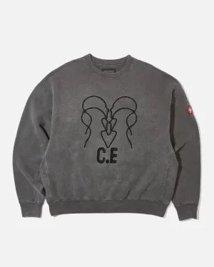 Overdye Wb Headsx4 C.E Crewneck Sweatshirt - Charcoal