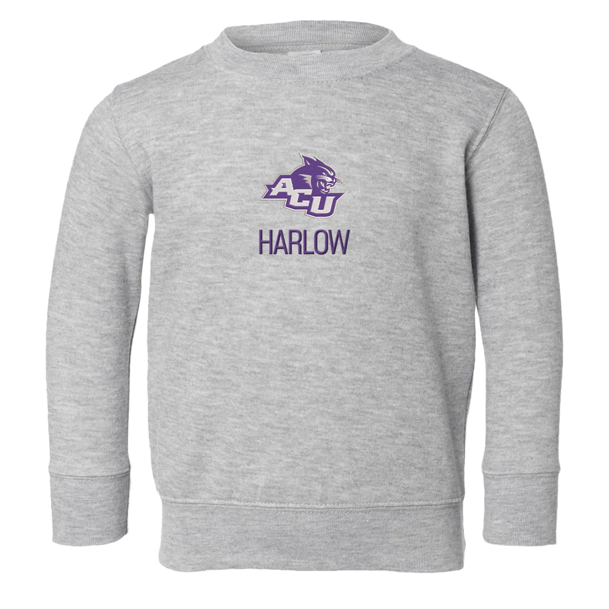 Personalized Abilene Christian University Wildcats Toddler Crewneck Sweatshirt