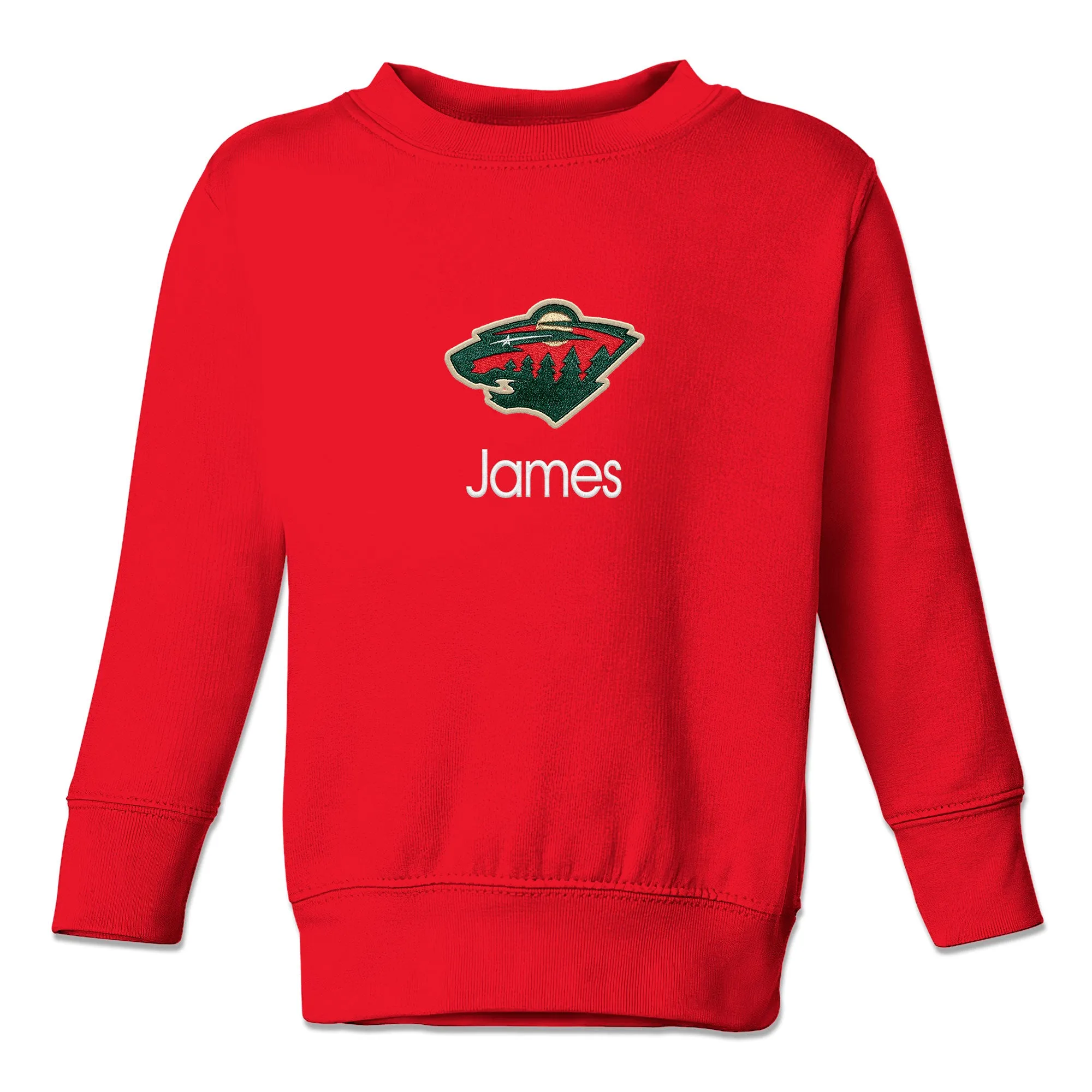 Personalized Minnesota Wild Toddler Crewneck Sweatshirt