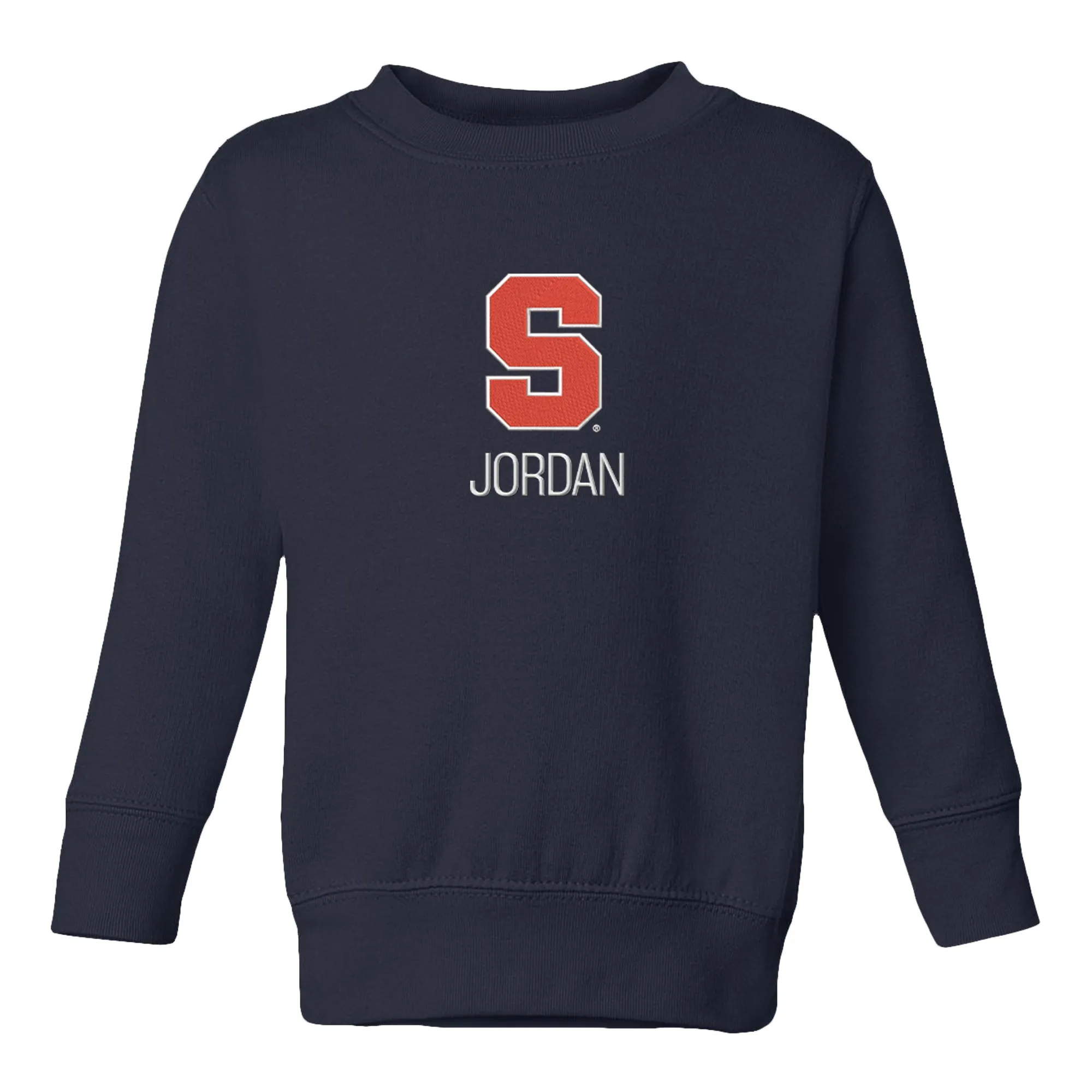 Personalized Syracuse Orange Toddler Crewneck Sweatshirt