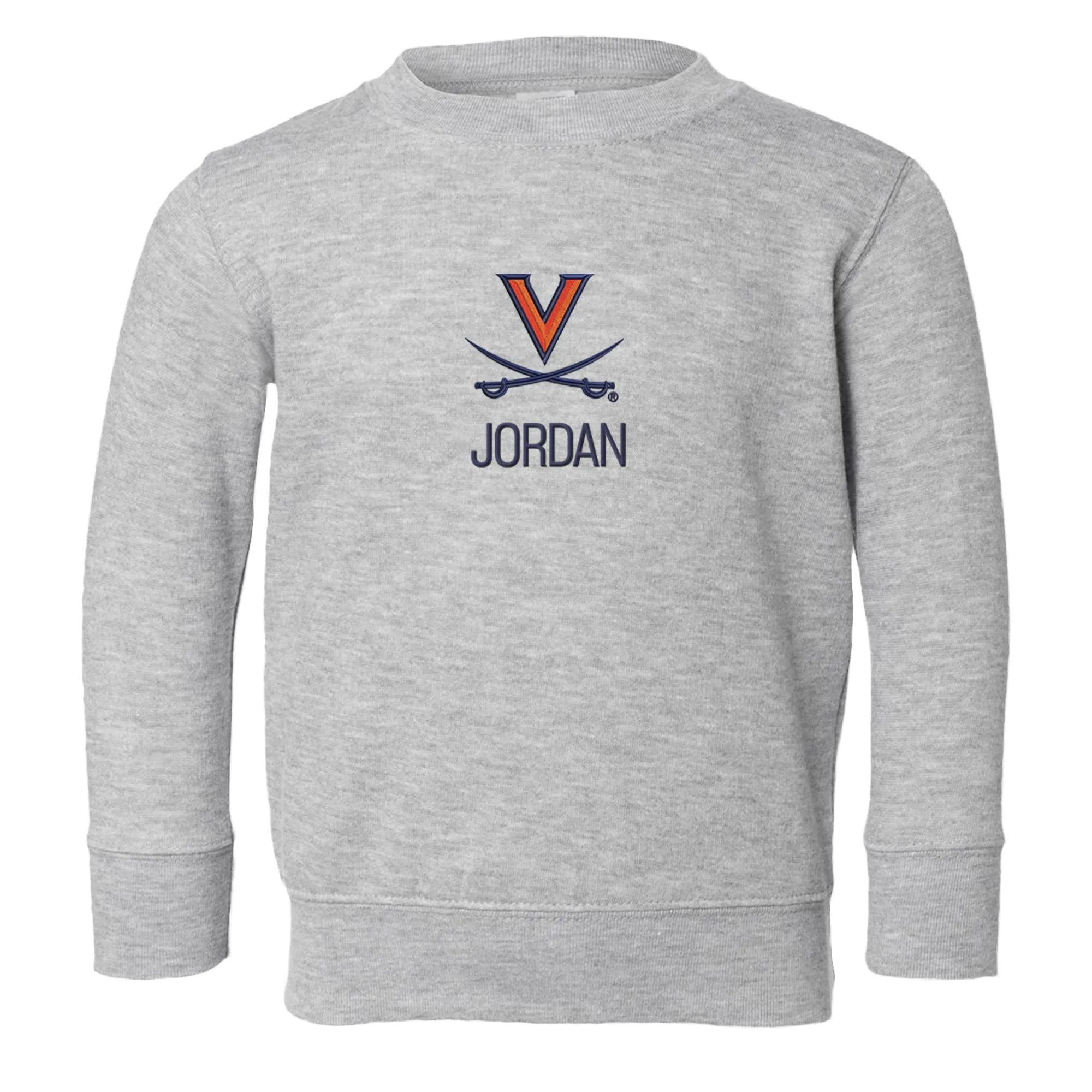 Personalized Virginia Cavaliers Toddler Crewneck Sweatshirt