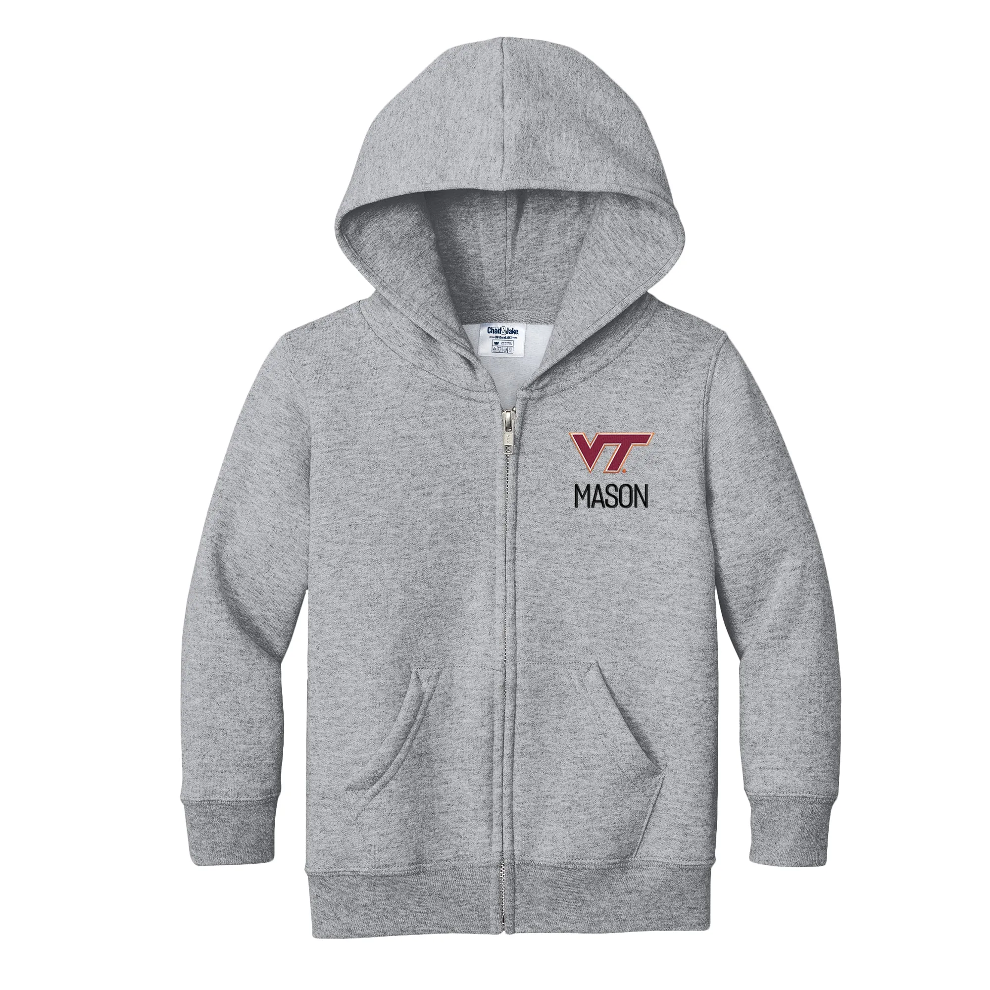 Personalized Virginia Tech Hokies Toddler Full-Zip Sweatshirt