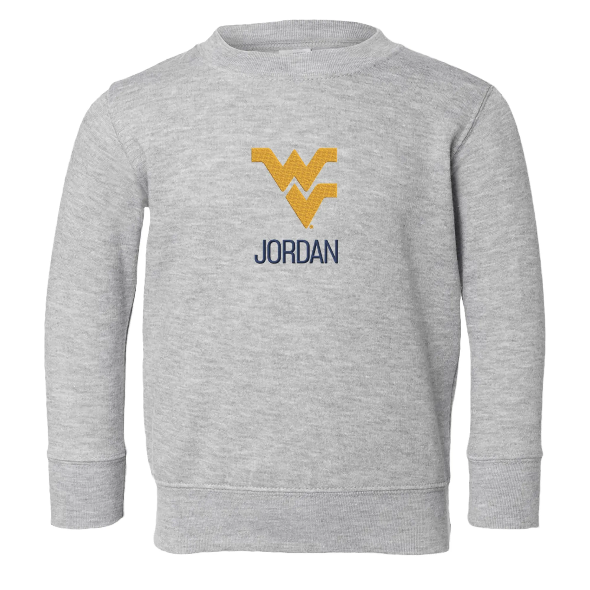 Personalized West Virginia Mountaineers Toddler Crewneck Sweatshirt