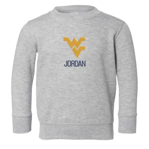 Personalized West Virginia Mountaineers Toddler Crewneck Sweatshirt