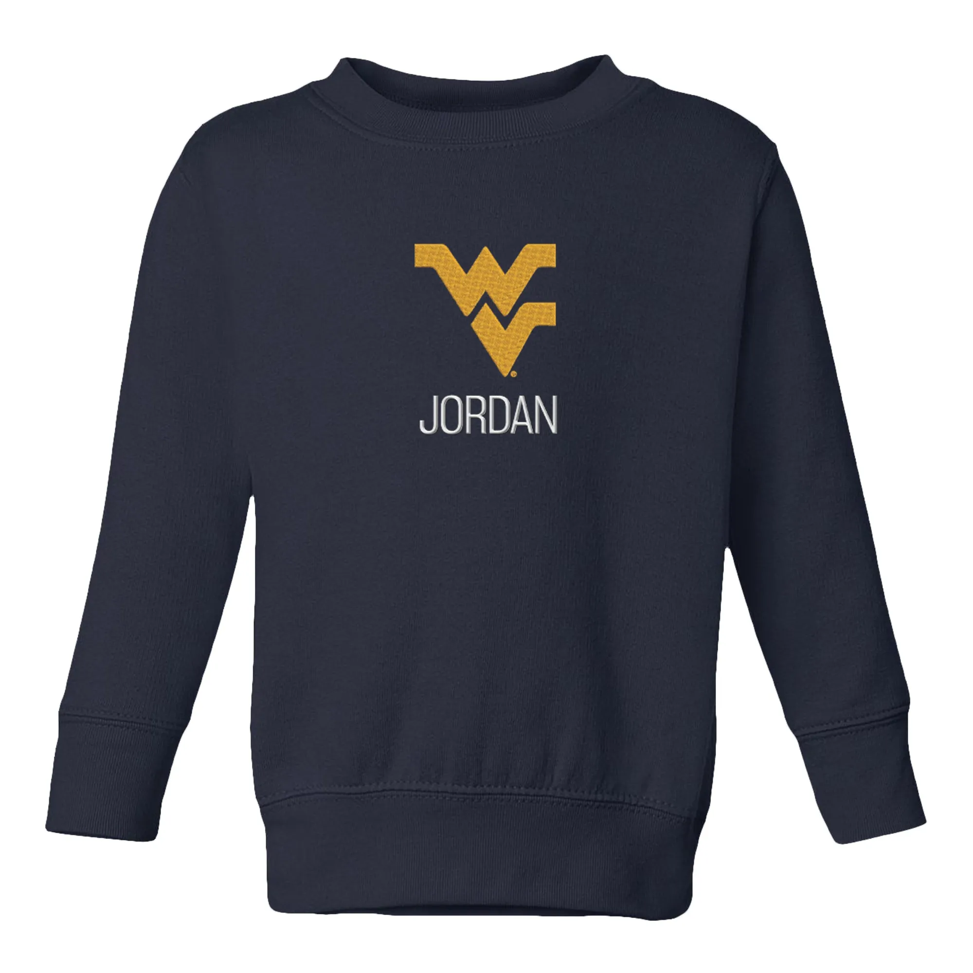 Personalized West Virginia Mountaineers Toddler Crewneck Sweatshirt