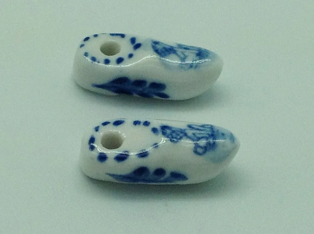 Porcelain Dutch Wooden Shoe Pair for beads