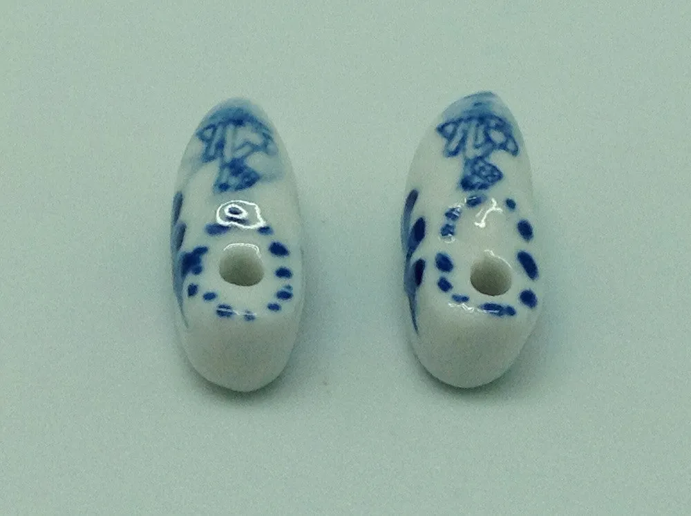 Porcelain Dutch Wooden Shoe Pair for beads