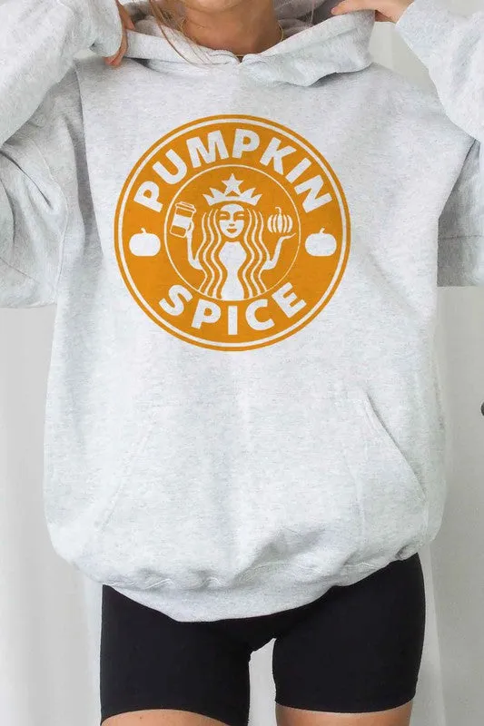 PUMPKIN SPICE GRAPHIC HOODIE PLUS SIZE