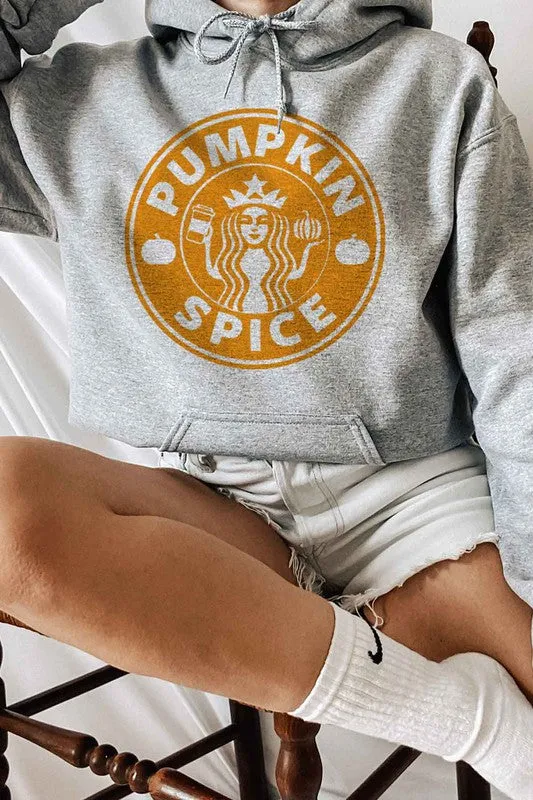 PUMPKIN SPICE GRAPHIC HOODIE PLUS SIZE