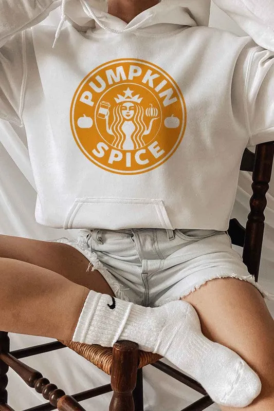 PUMPKIN SPICE GRAPHIC HOODIE PLUS SIZE