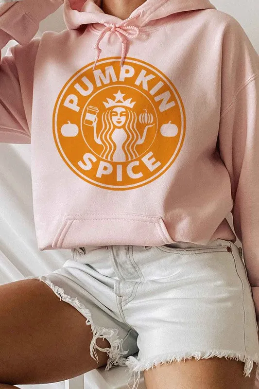 PUMPKIN SPICE GRAPHIC HOODIE PLUS SIZE