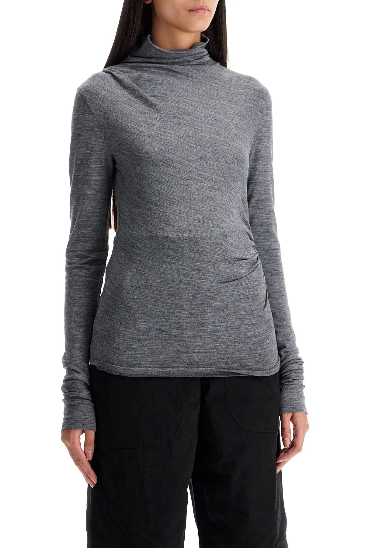 "oleandra jersey top T160701B TJV048 GREY MELANGE