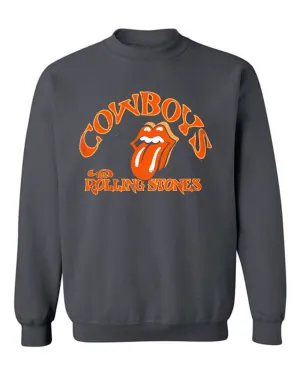 Rolling Stones OSU Cowboys Psych Charcoal Thrifted Sweatshirt