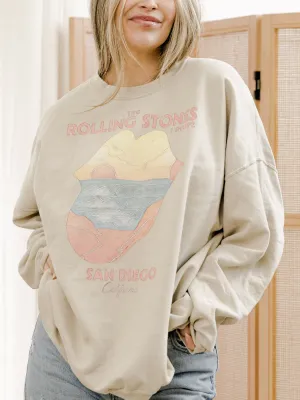 Rolling Stones San Diego Zip Code Sand Thrifted Sweatshirt