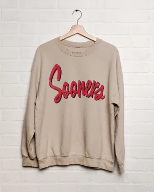 Sooners Barbie Sand Thrifted Sweatshirt