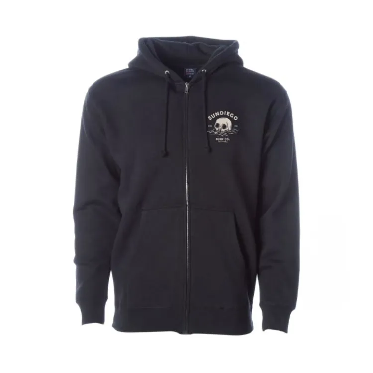 SunDiego DEATH WAVE ZIP FLEECE - BLACK