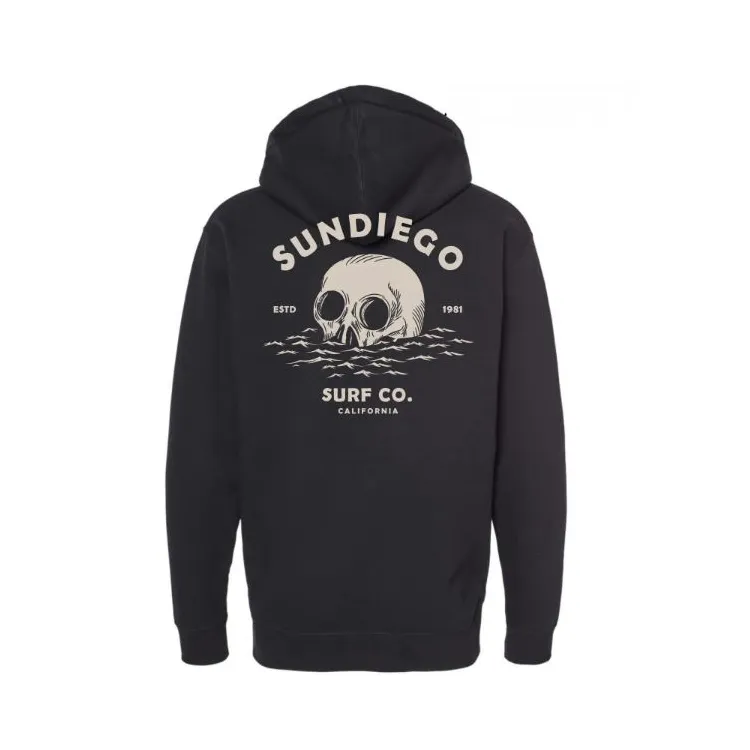 SunDiego DEATH WAVE ZIP FLEECE - BLACK