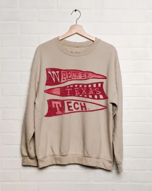 Texas Tech Pennant Sand Thrifted Sweatshirt