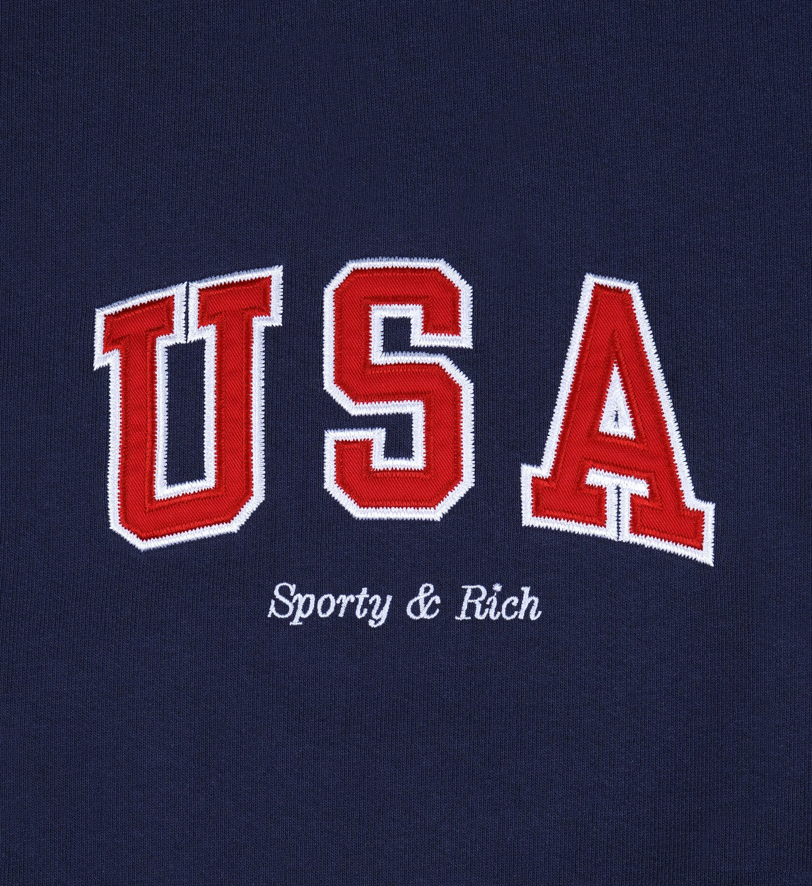 USA Quarter Zip - Navy/Sports Red/White