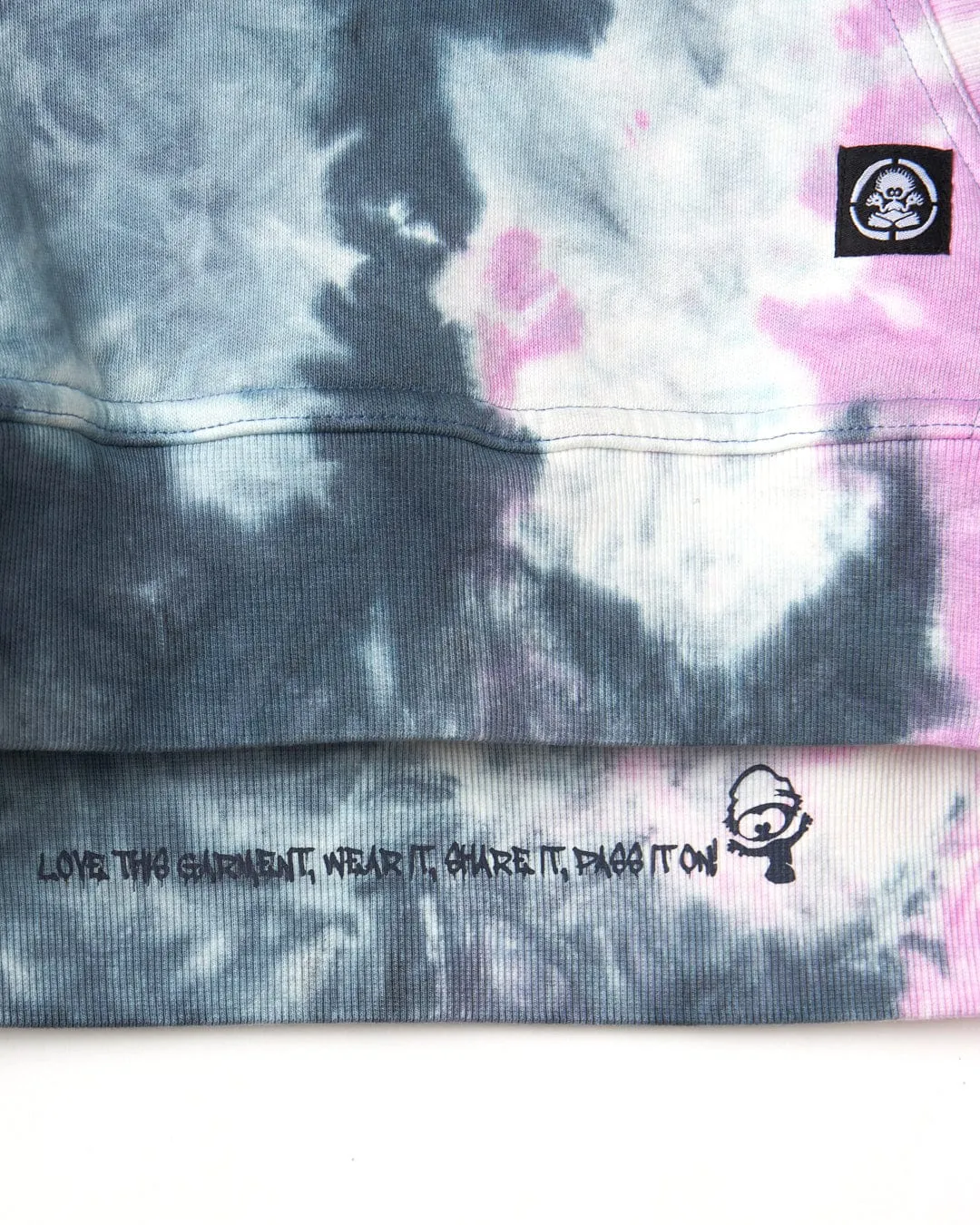 Wave Rider Cornwall - Kids Tie Dye Pop Hoodie - Pink/grey