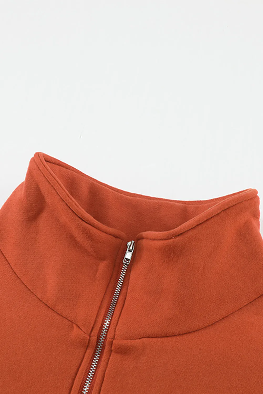 Zipped Collar Sweatshirt